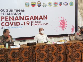 Kajati, Kapolda dan Kepala BPKP Sumut Tandatangani MoU dengan Gubsu Atasi Pandemi Covid-19