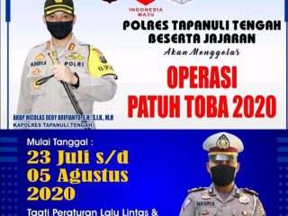 Polres Tapteng Akan Gelar Operasi Patuh Toba 2020