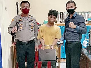 Mencuri Laptop di Kediaman Boru Sianturi, Briston Diringkus Unit Reskrim Polsek Datuk Bandar