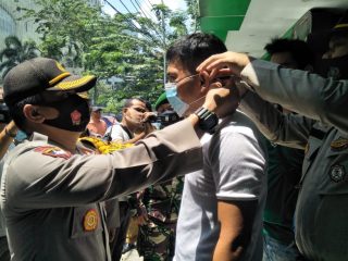 Muspika Medan Timur Kampanyekan Disiplin Pakai Masker