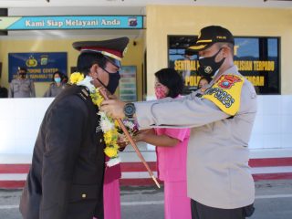 Polres Tapteng Gelar Purna Bakti Kepada Iptu Ramses Hutagaol