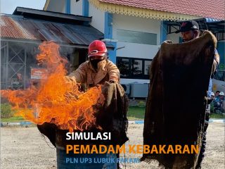 PLN UP3 Lubuk Pakam Gelar Simulasi Tanggap Darurat Bencana Kebakaran