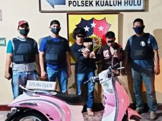 Diringkus Tim Reskrim Polsek Kualuh Hulu,  2 Preman Pemalak Sopir Truk Tak Berkutik