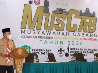 Buka Muscab Gerakan Pramuka Kwarcab, Walikota Medan Harap Lahir Program Visioner, Kreatif & Inovatif