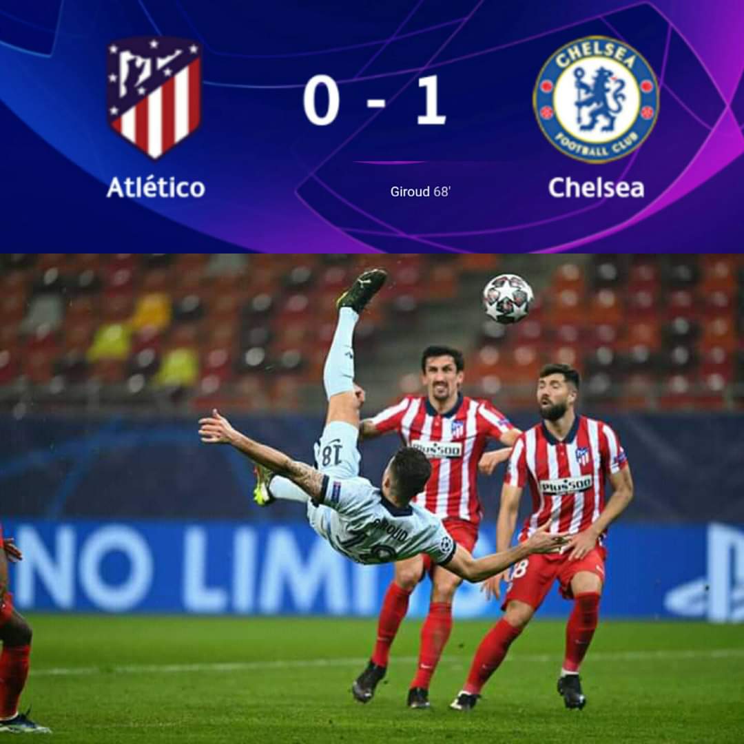 Liga Champion : Chelsea Fantastis, Salto Giroud Bungkam Atletico Madrid 0-1