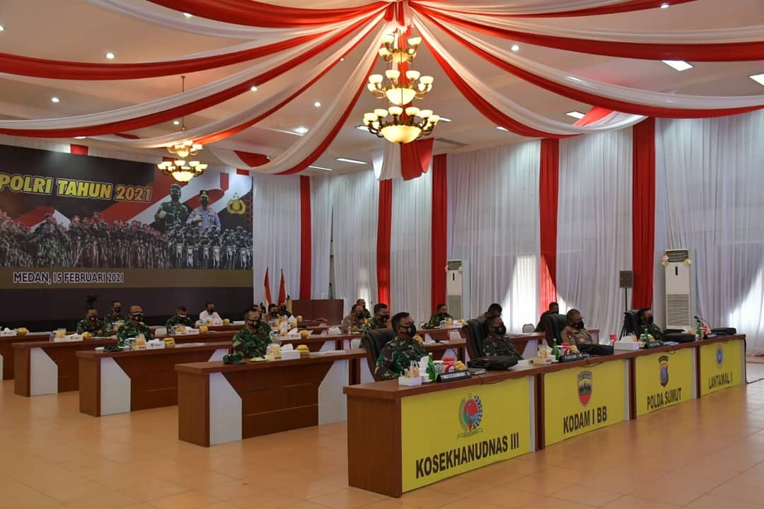 Rapim TNI-Polri Tahun 2021 Secara Virtual Diikuti Pangkosekhanudnas III