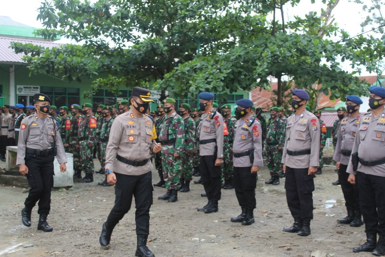 Amankan PSU, Polres Labuhanbatu Gelar Apel Pasukan Skala Besar