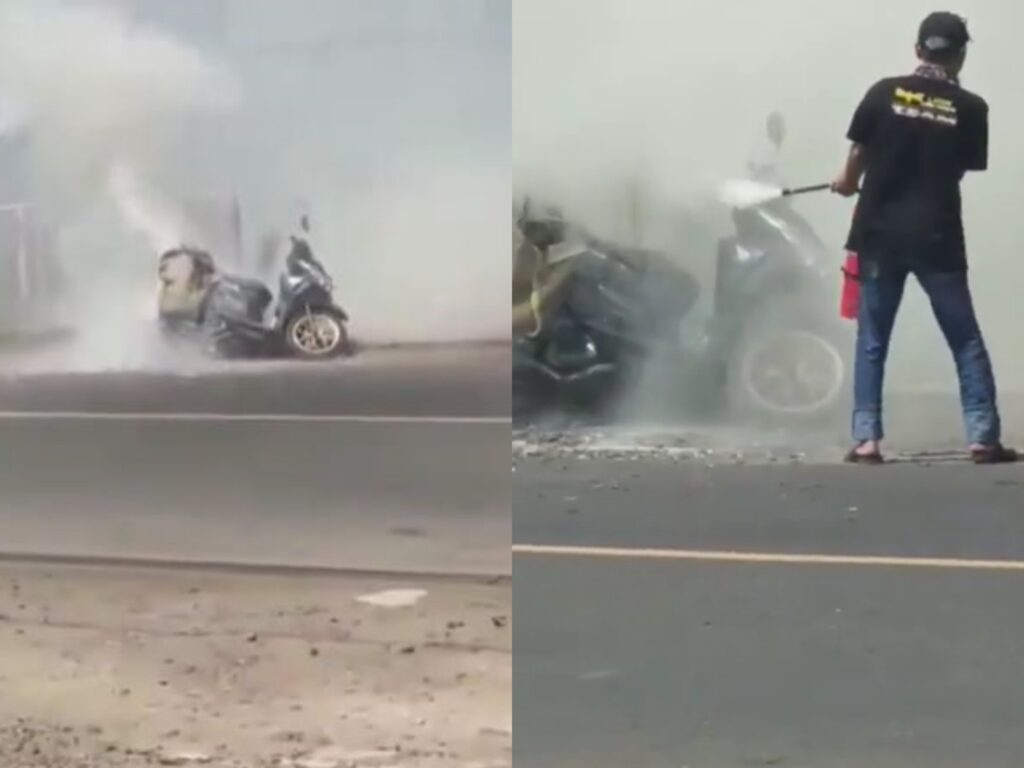 Viral, Tiga Karton Petasan Meledak di Sepeda Motor