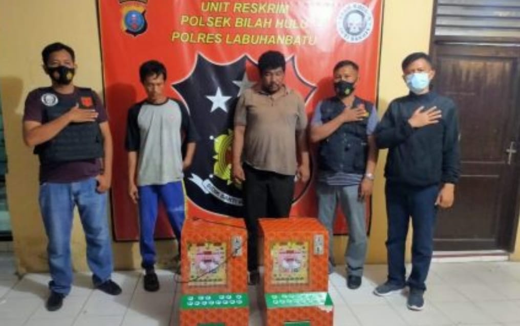 Polsek Bilah Hulu 'Sikat' Pemain dan Pemilik Mesin Jackpot di Pondok Kroyok