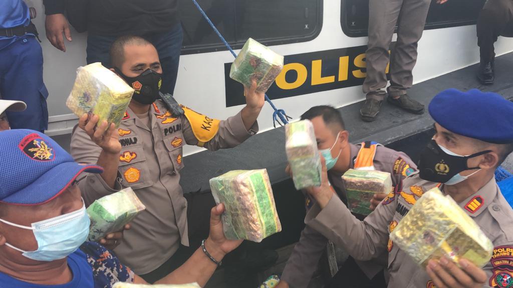 Polres Tanjungbalai Amankan Sabu 'Tak Bertuan' Bernilai Puluhan Miliar Asal Malaysia