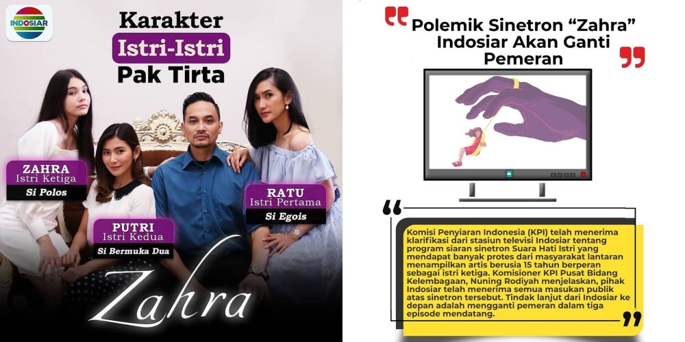 Sinetron Suara Hati Istri, KPI: Indosiar akan Ganti Pemeran Zahra