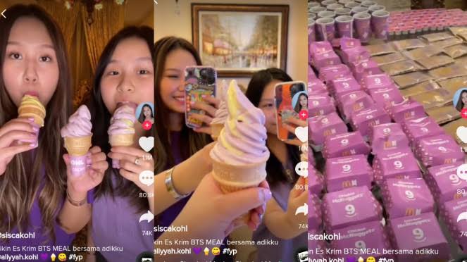 Viral, Sisca Kohl Buat Es Krim BTS Meal