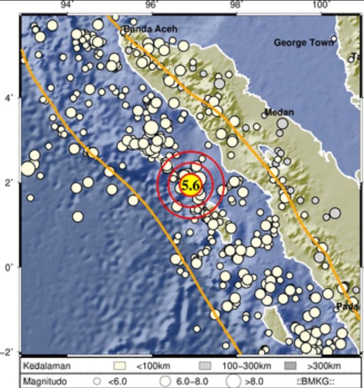 Nias Utara Dua Kali Diguncang Gempa Berkekuatan M5,6 dan M4,1 SR