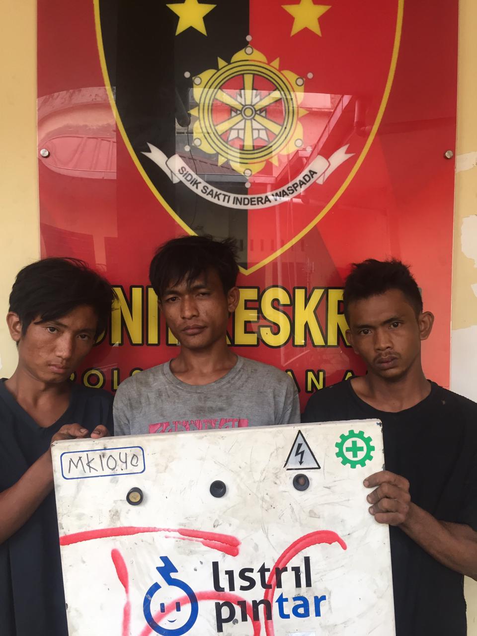 3 Sekawan Pencuri Tutup Panel PLN Dibekuk Polsek Medan Area