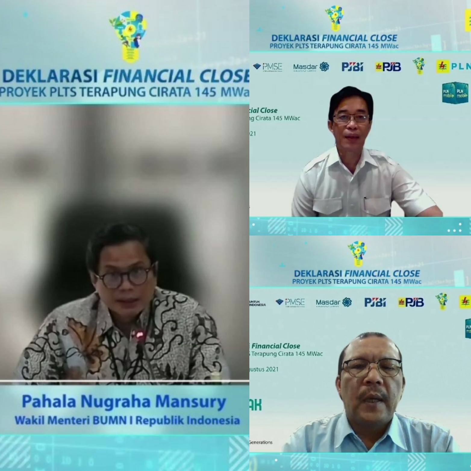 Didukung 3 Bank Internasional, PLTS Terapung Cirata Ditargetkan Beroperasi November 2022