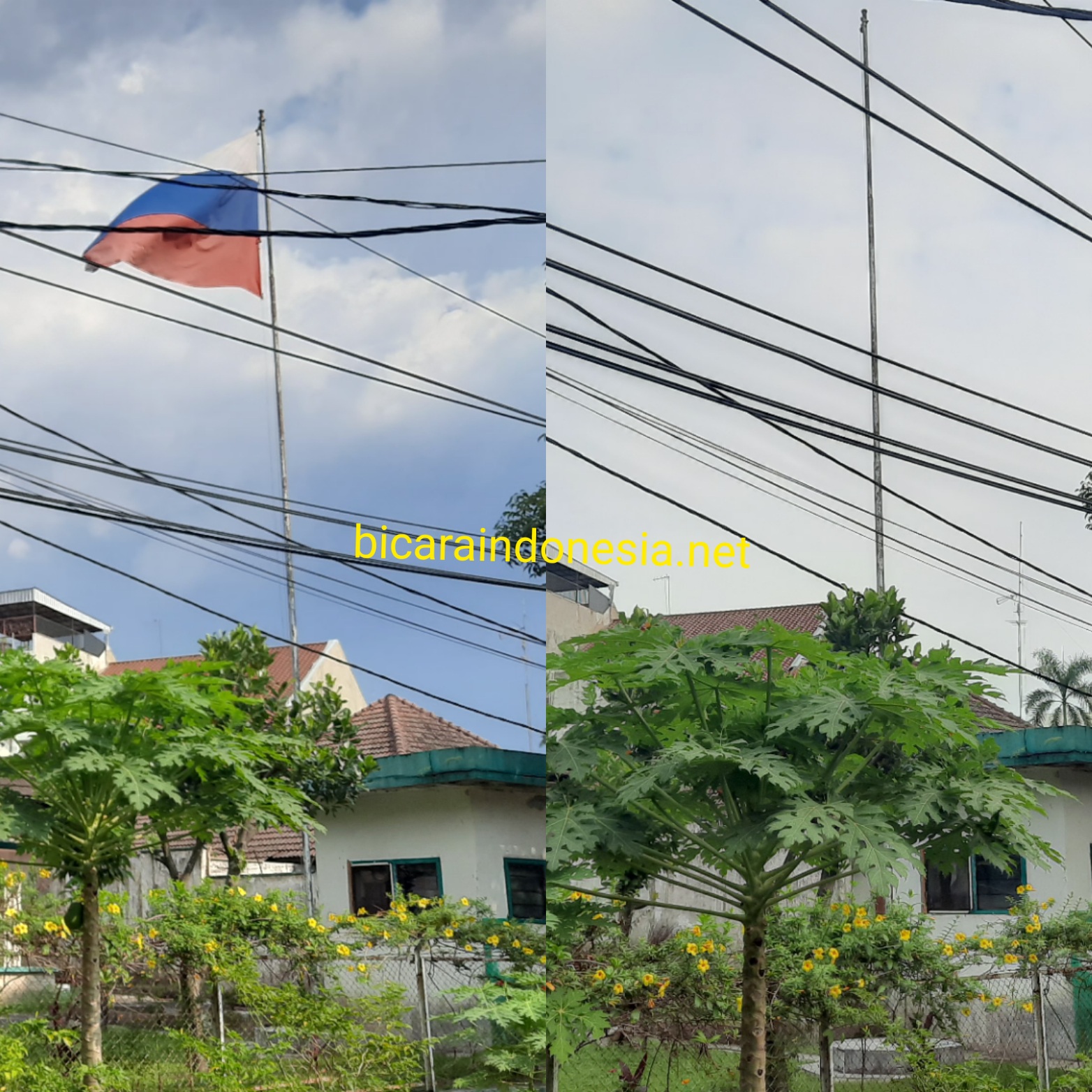 Bendera Rusia dan Plang Konsulat di Jalan Karim MS Medan Kok Diturunkan?