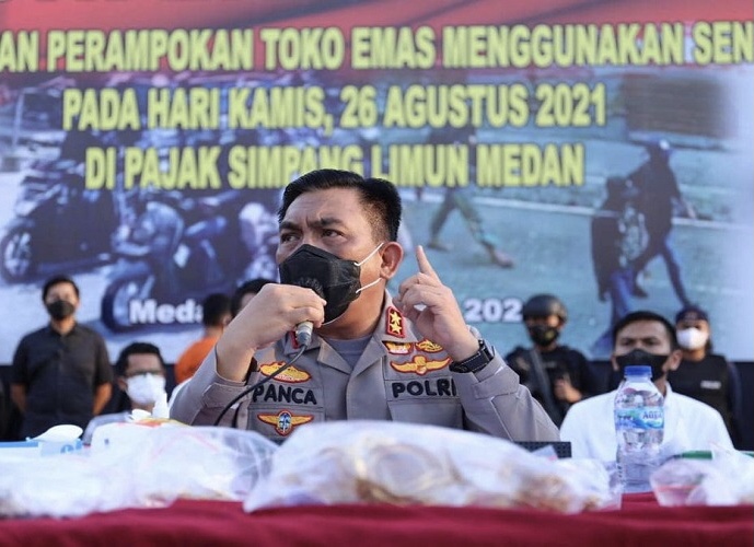 Kapolda Sumut: Emas yang Digondol Perampok di Medan Senilai Rp6,5 Miliar