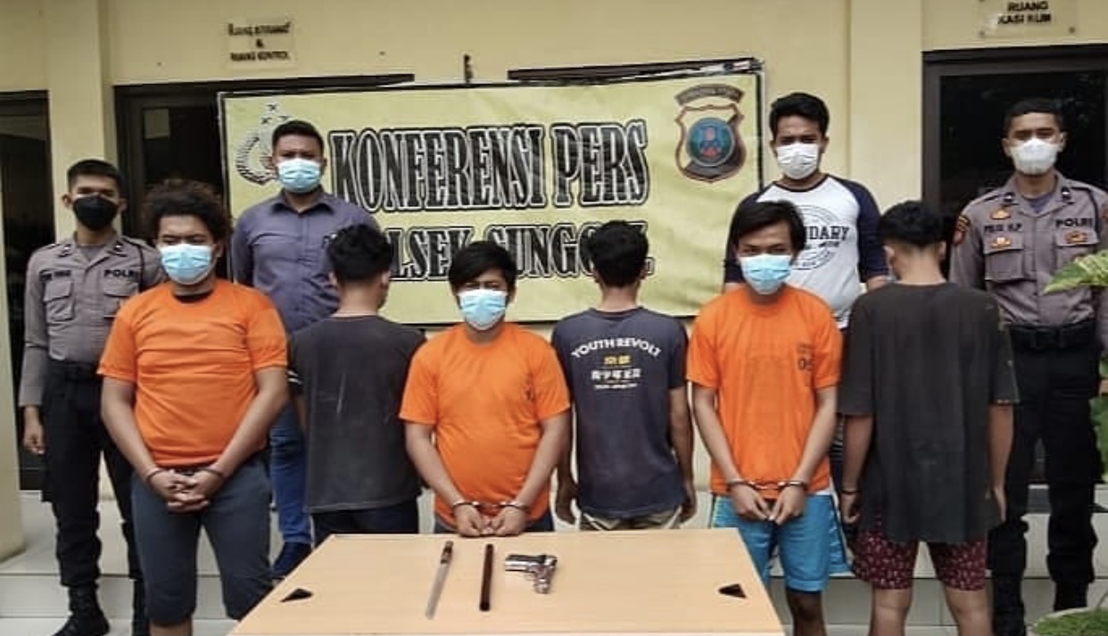Rusak Warung Ayam Penyet, 6 Kawanan Geng Motor di Medan Diamankan Polisi