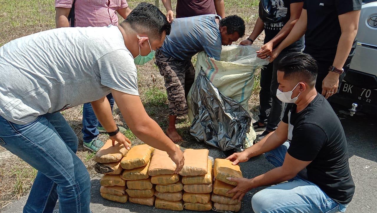 Peredaran 30 Kg Ganja Asal Blangkejeren, Digagalkan Ditresnarkoba Poldasu di Medan