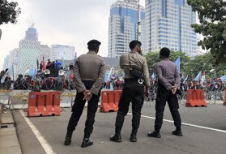 Demo Mahasiswa dan Buruh, Polisi Rekayasa Lalu Lintas
