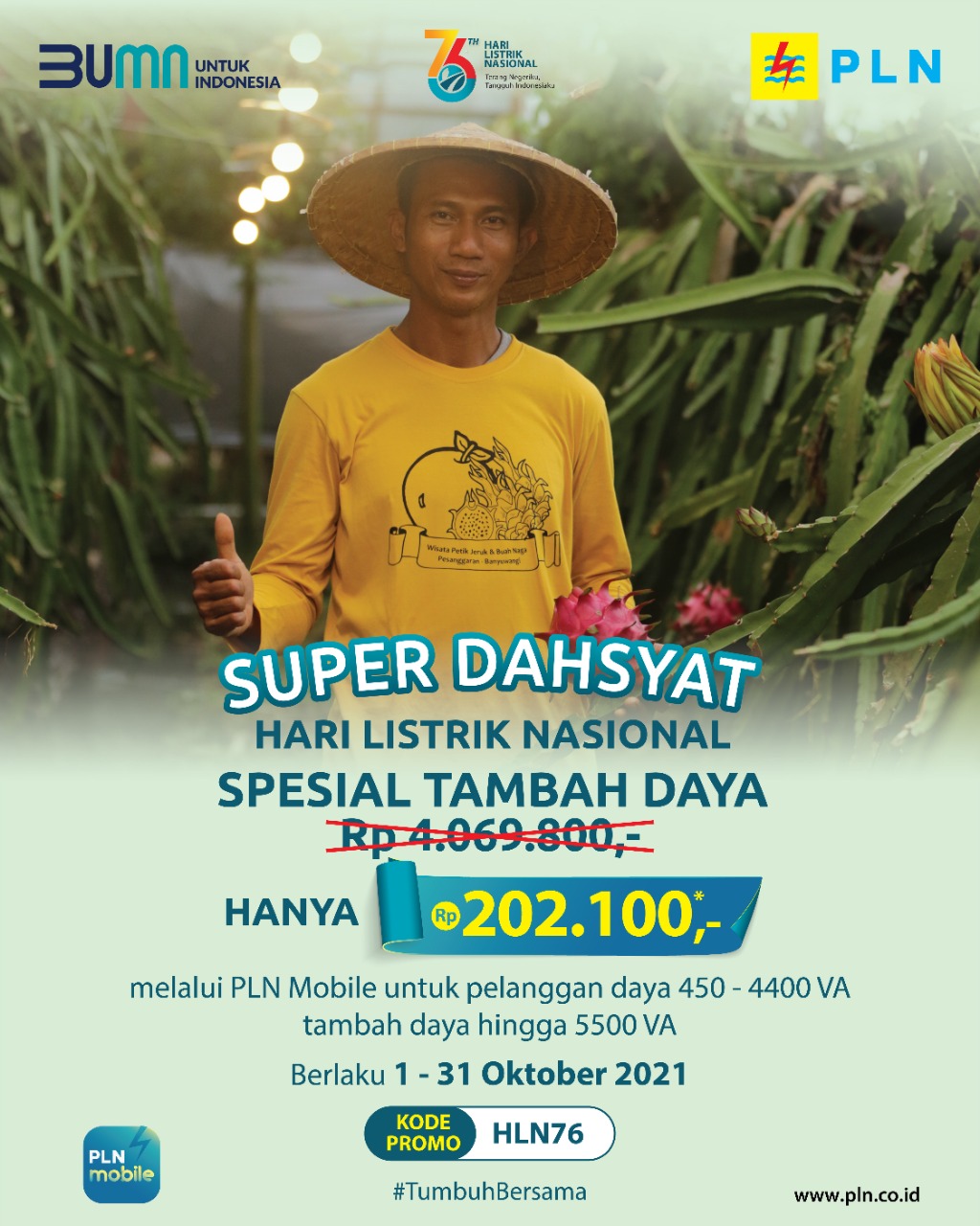 Semarak HLN ke-76, PLN Luncurkan Promo Super Dahsyat Tambah Daya Hanya Rp202.100