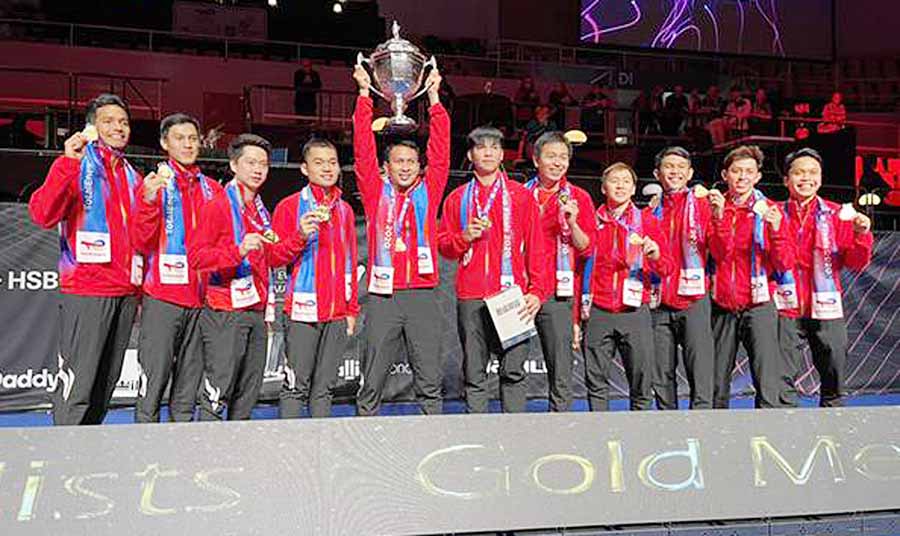 Kalahkan China 3-0, Indonesia Bawa Pulang Piala Thomas