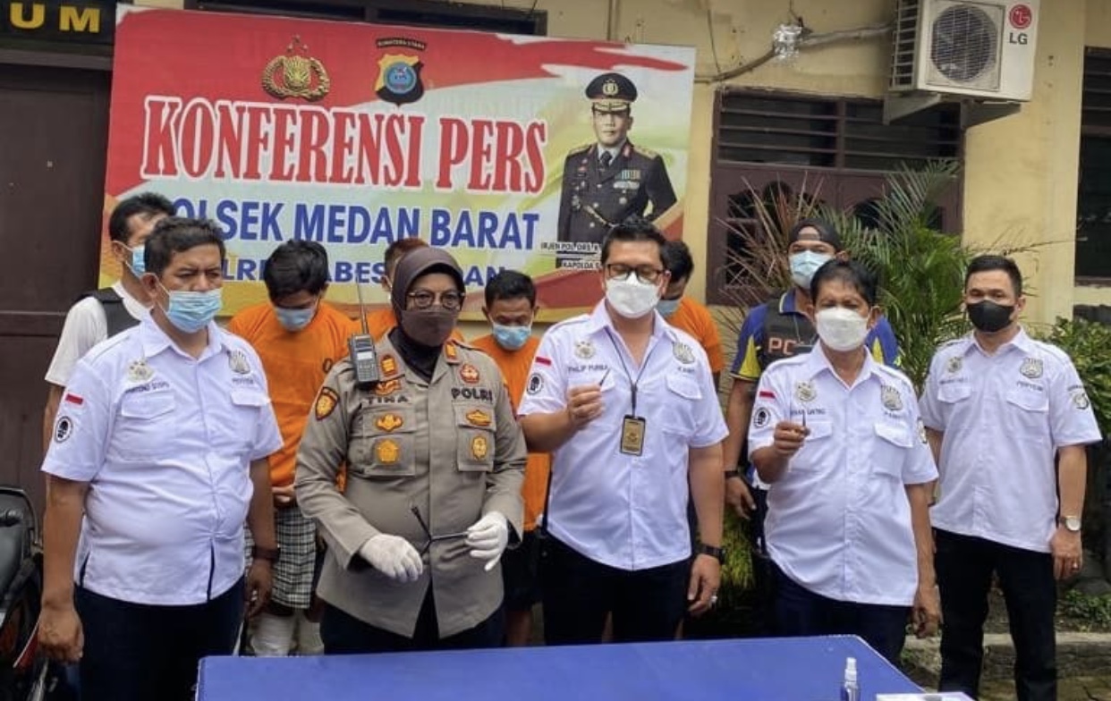 Polsek Medan Barat Amankan 2 Residivis dan 2 Penadah Pencurian Motor