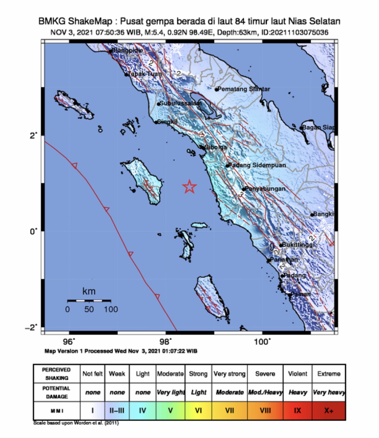 Gempa Magnitudo 5,4 Guncang Nias, BMKG: Tidak Berpotensi Tsunami