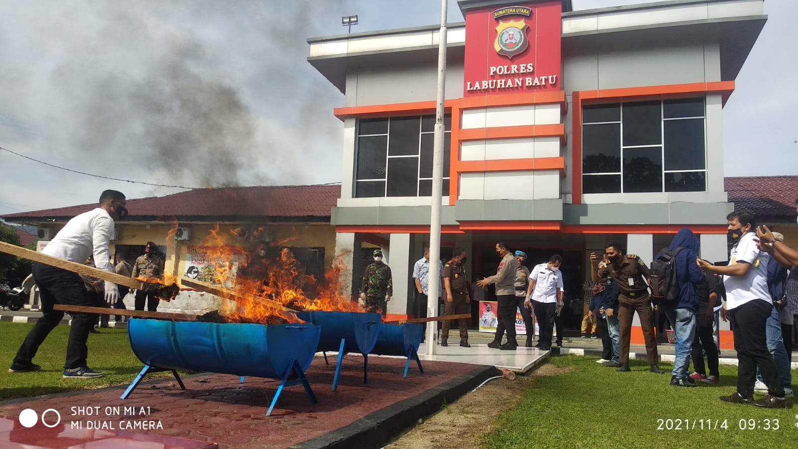 Jelang Sertijab, Kapolres Labuhanbatu Musnahkan Barang Bukti Narkotika