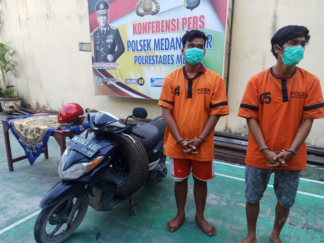 10 Kali Beraksi, Duo Pencuri Ban Serap Dibekuk Polsek Medan Timur