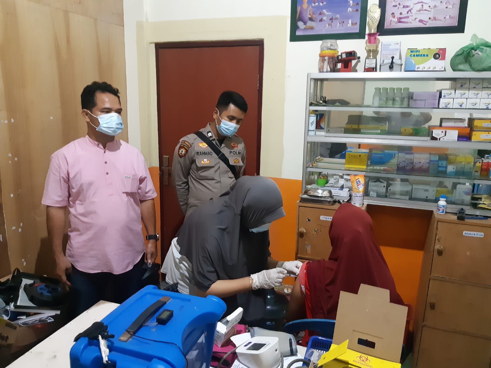 Kebut Target Vaksinasi Hingga Pelosok Desa, Polres Meranti Tetap Aktivitas di Hari Libur