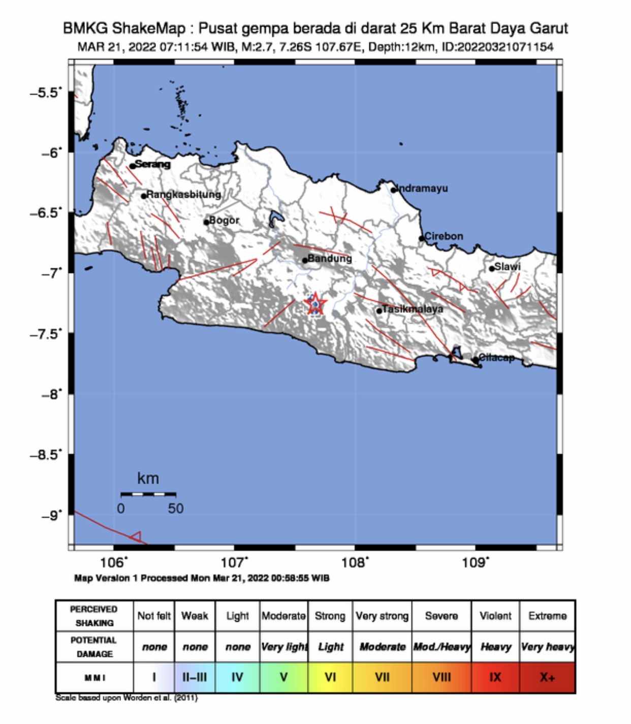 Gempa Magnitudo 2,7 Guncang Garut Hari Ini