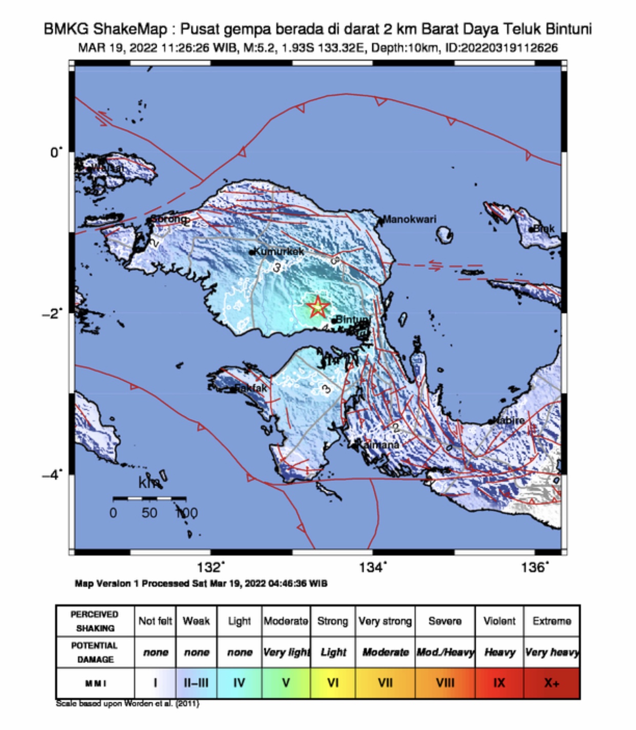 Gempa 5,2 SR Guncang Teluk Bintuni Papua Barat, BMKG: Tidak Berpotensi Tsunami