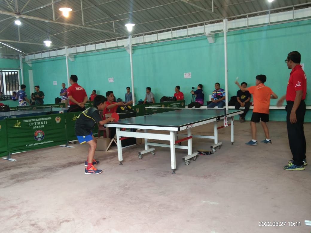 Perdana, PTMSI Asahan Gelar Open Kejuaraan Tenis Meja 2022 Tingkat Sumatera