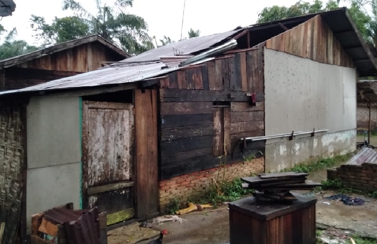 Hujan dan Angin Kencang Terjang Langkat, 48 Rumah Warga Rusak