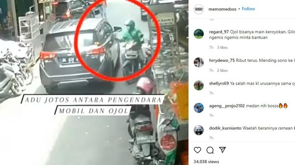 Viral, Sopir Adu Jotos dengan Pemotor Karena Jalan Mepet