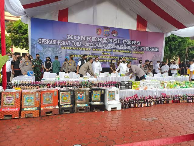 Polda Sumut Musnahkan Ratusan Kilogram Narkoba