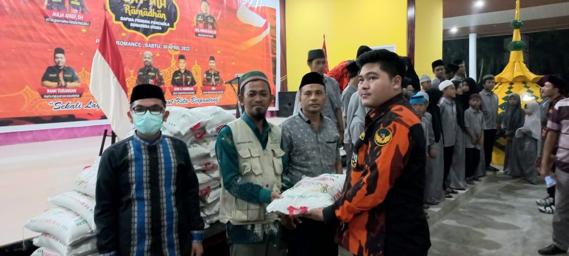 SAPMA PP Sumut Salurkan 2 Ton Beras untuk 1.000 Anak Yatim di Sergai