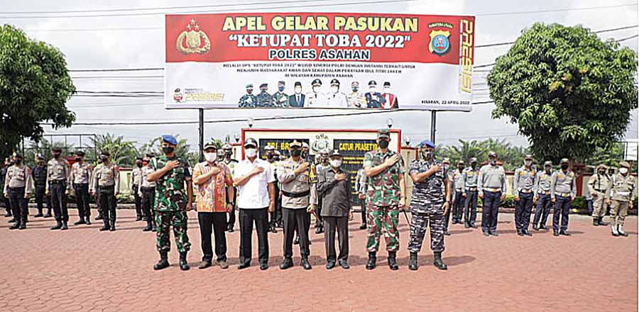 Bupati Asahan Pimpin Apel Gelar Pasukan Ketupat Toba 2022