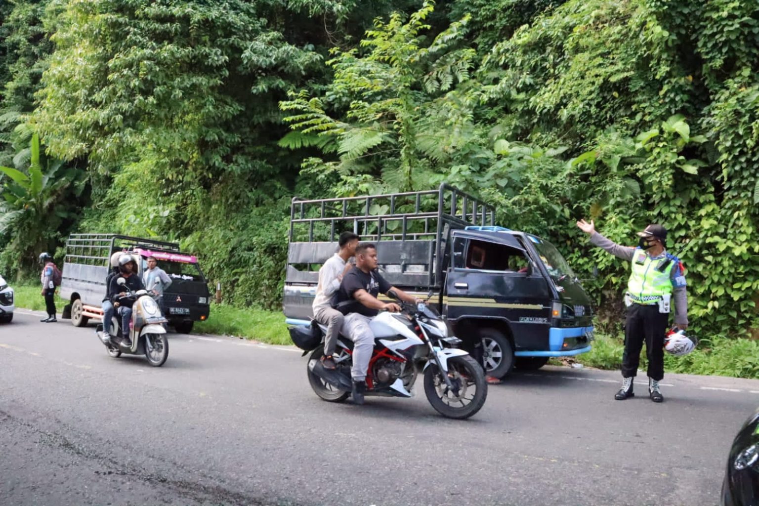 Polrestabes Medan Imbau Pemudik untuk Hati-hati di Ditikungan Tirtanadi