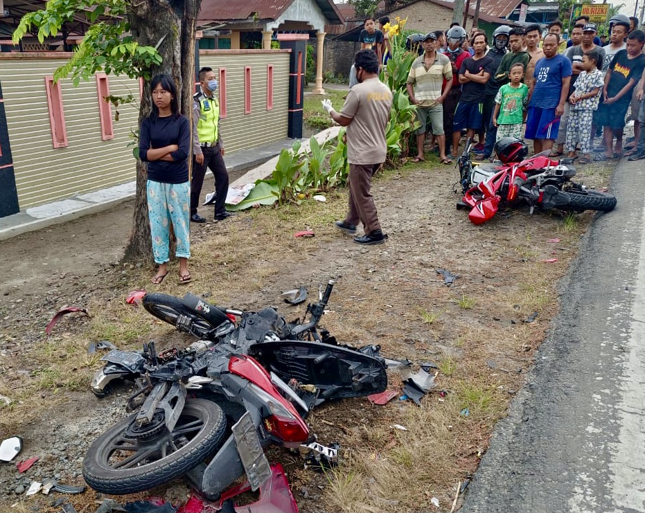 Tabrakan 2 Sepeda Motor di Deliserdang, Seorang Pengendara Tewas