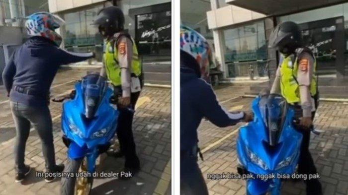 Viral Video Polisi Tilang Pengendara di Dealer, Ini Fakta Sebenarnya