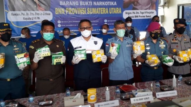 BNNP Sumut Sebut 5 Tersangka Pemilik 68,67 Kg Sabu Terancam Pidana Mati