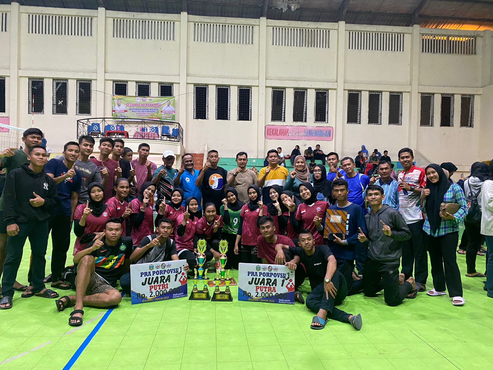 Tim Voli Putra/Putri Deliserdang Rebut Juara I Kejuaraan Antar Wilayah Pra Porprovsu