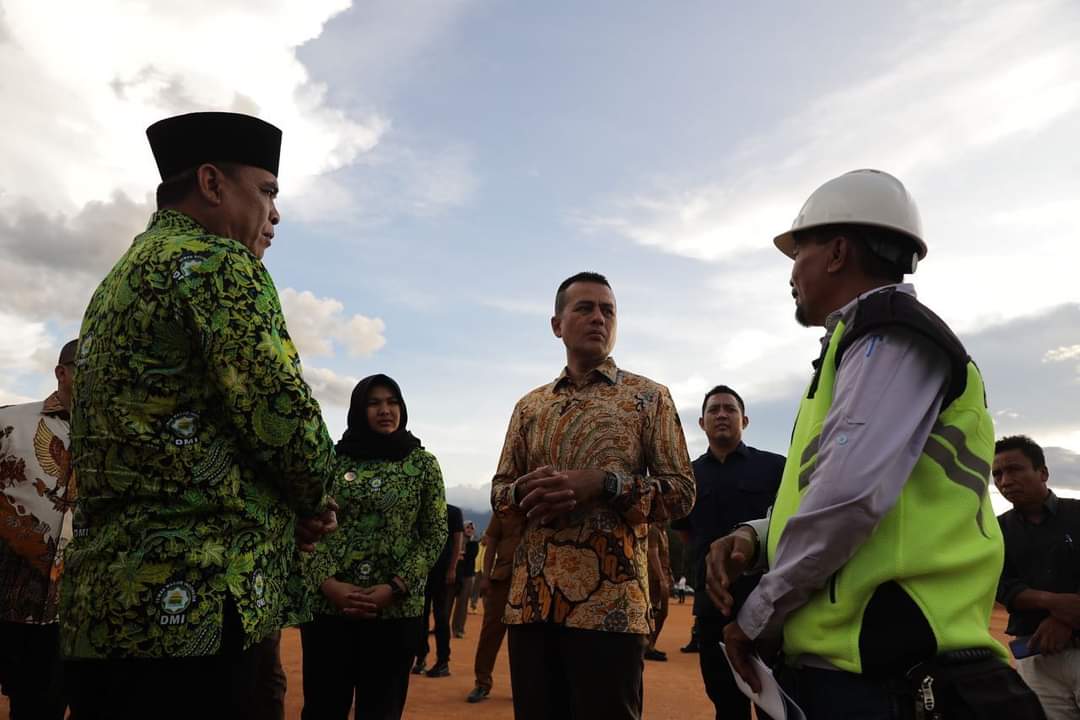 Ditargetkan Selesai 2024, Wagubsu Tinjau Proyek Bandara Madina