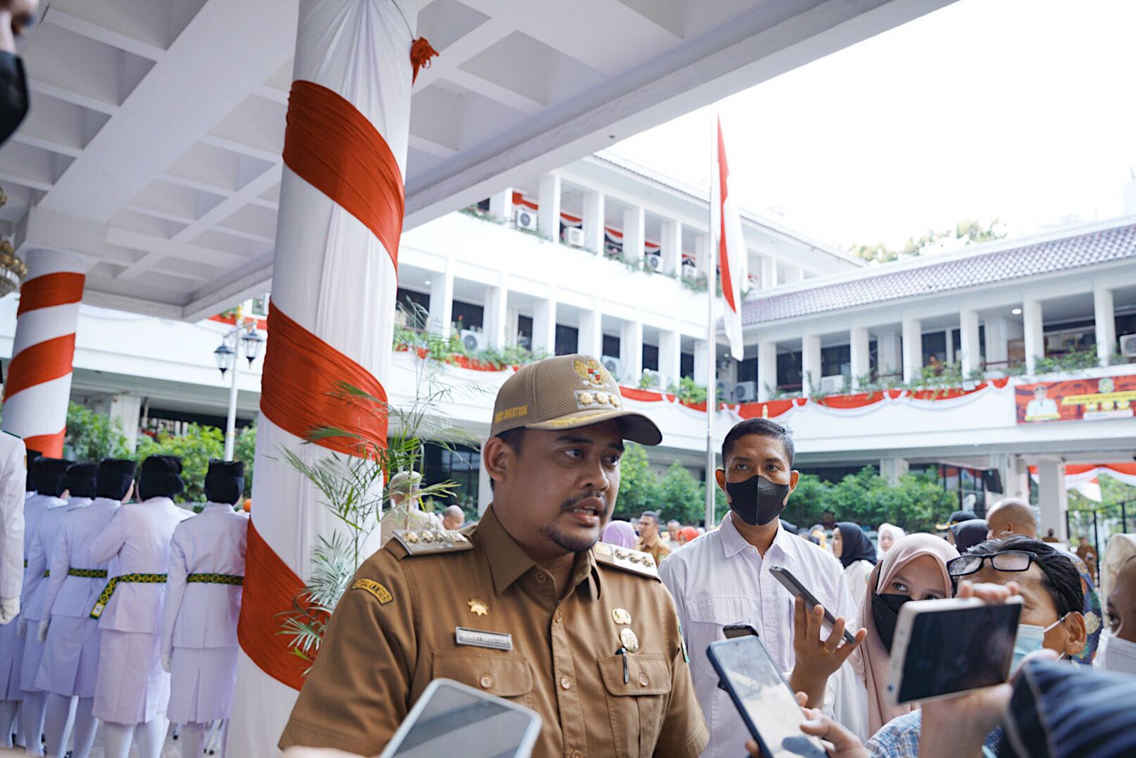 Tegas! Bobby Nasution Janji Kembali Bangun Tugu Depan Kantor Pos Sesuai Bentuk Asli