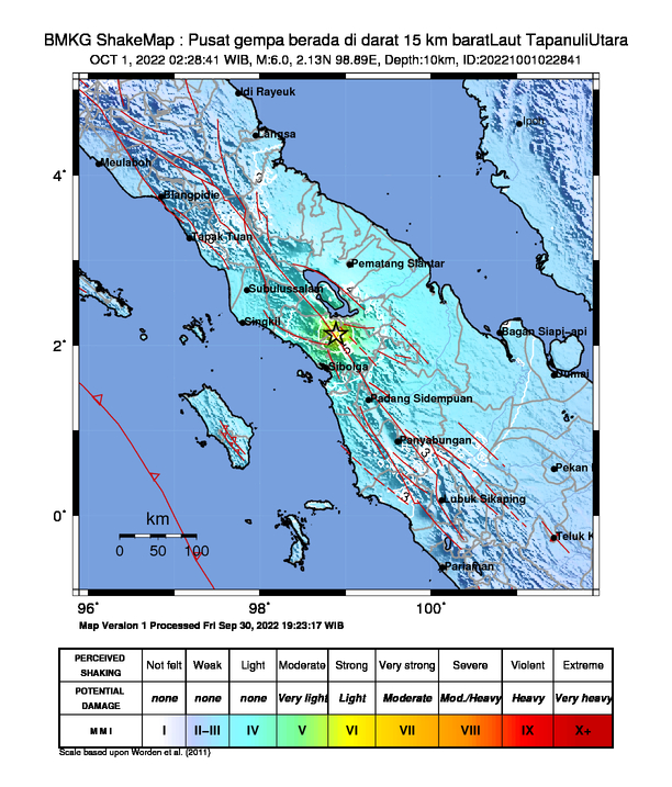 Gempa Guncang Tapanuli Utara Berkali-kali, Tidak Berpotensi Tsunami