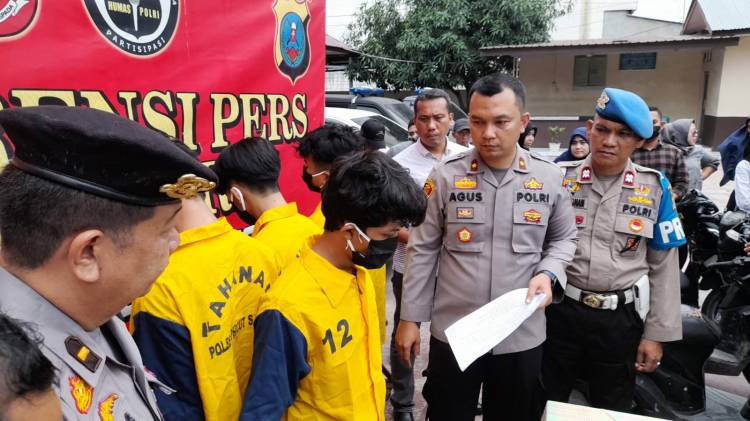 Polsek Percut Sei Tuan Bekuk 4 Remaja Pelaku Begal yang Viral di Medsos