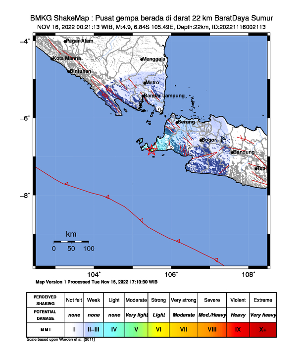 Gempa Berkekuatan M 4,9 Guncang Banten, Warga Berhamburan Keluar Rumah