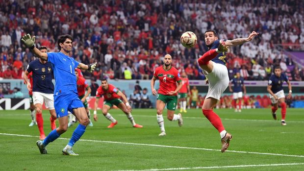 Perancis Menang 2-0, Perjalanan Indah Maroko Kandas di Semifinal